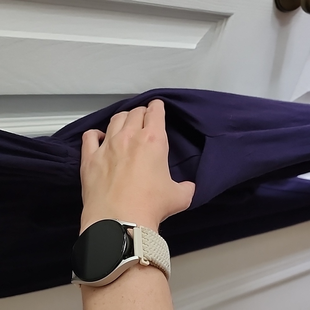 Navy Blue One Shoulder Jersey Jumpsuit - Picture 4 of 8